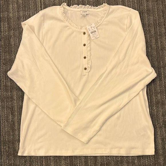 J. Crew Tops - J. Crew Cream Long Sleeve Top